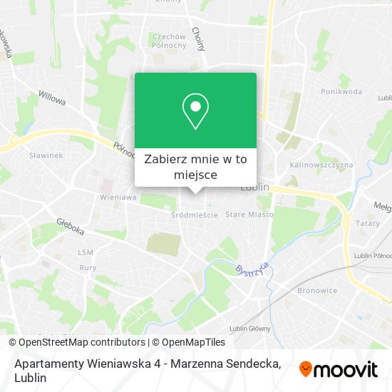 Mapa Apartamenty Wieniawska 4 - Marzenna Sendecka