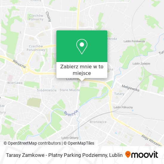 Mapa Tarasy Zamkowe - Płatny Parking Podziemny