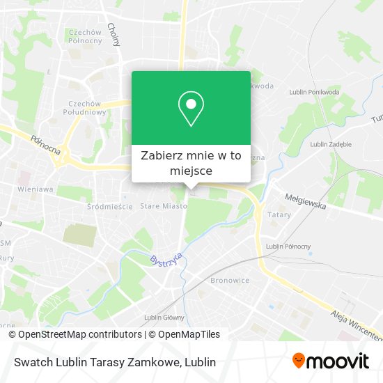 Mapa Swatch Lublin Tarasy Zamkowe