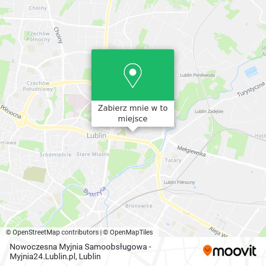 Mapa Nowoczesna Myjnia Samoobsługowa - Myjnia24.Lublin.pl
