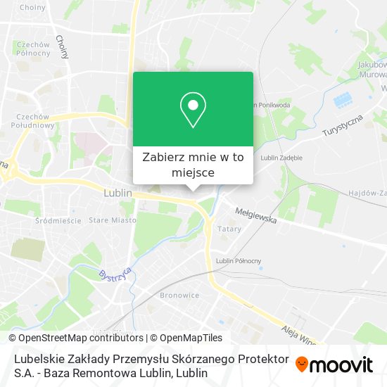 Mapa Lubelskie Zakłady Przemysłu Skórzanego Protektor S.A. - Baza Remontowa Lublin