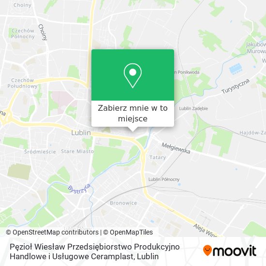 Mapa Pęzioł Wiesław Przedsiębiorstwo Produkcyjno Handlowe i Usługowe Ceramplast