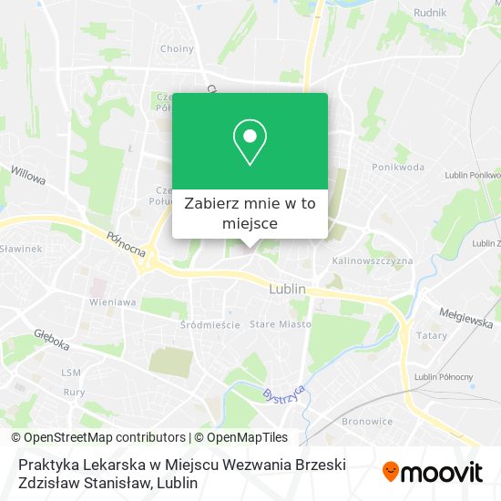 Mapa Praktyka Lekarska w Miejscu Wezwania Brzeski Zdzisław Stanisław