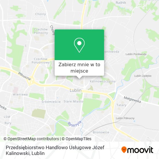 Mapa Przedsiębiorstwo Handlowo Usługowe Józef Kalinowski