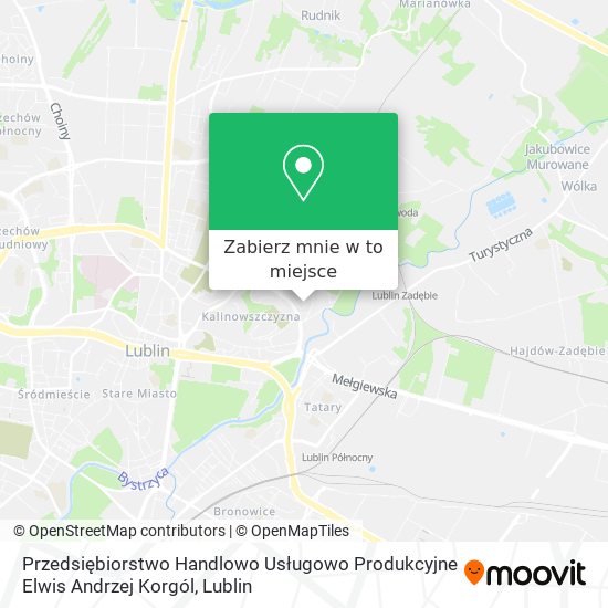Mapa Przedsiębiorstwo Handlowo Usługowo Produkcyjne Elwis Andrzej Korgól