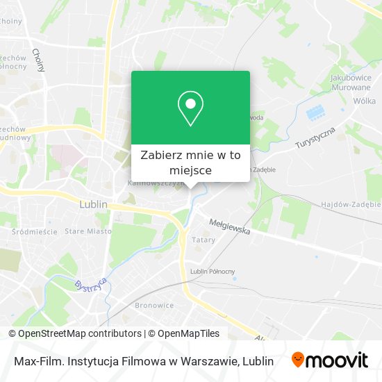 Mapa Max-Film. Instytucja Filmowa w Warszawie
