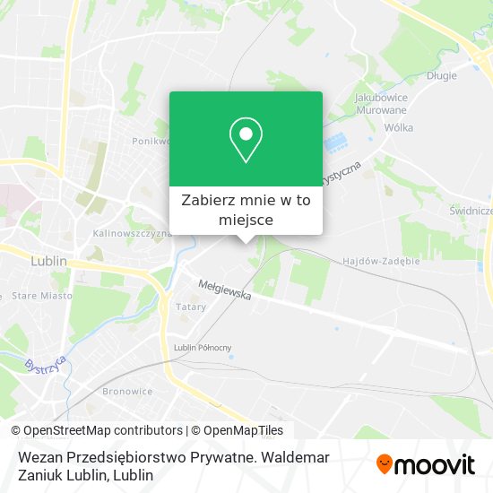 Mapa Wezan Przedsiębiorstwo Prywatne. Waldemar Zaniuk Lublin