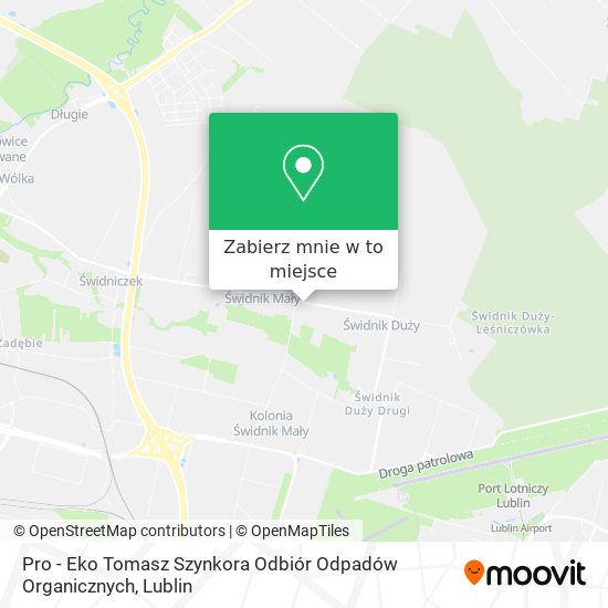 Mapa Pro - Eko Tomasz Szynkora Odbiór Odpadów Organicznych