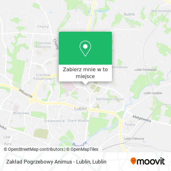 Mapa Zakład Pogrzebowy Animus - Lublin