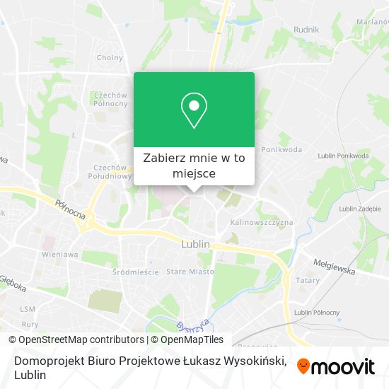 Mapa Domoprojekt Biuro Projektowe Łukasz Wysokiński
