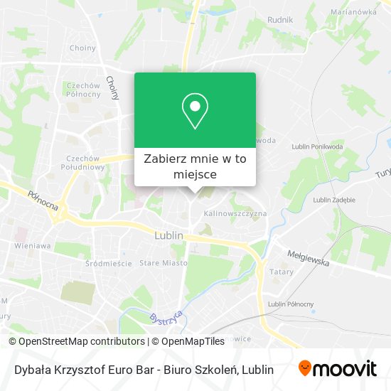 Mapa Dybała Krzysztof Euro Bar - Biuro Szkoleń