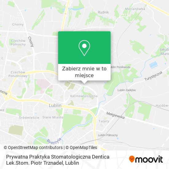 Mapa Prywatna Praktyka Stomatologiczna Dentica Lek.Stom. Piotr Trznadel
