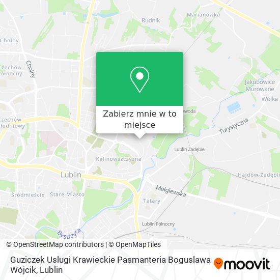 Mapa Guziczek Uslugi Krawieckie Pasmanteria Boguslawa Wójcik