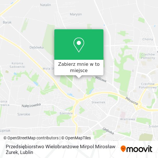 Mapa Przedsiębiorstwo Wielobranżowe Mirpol Mirosław Żurek