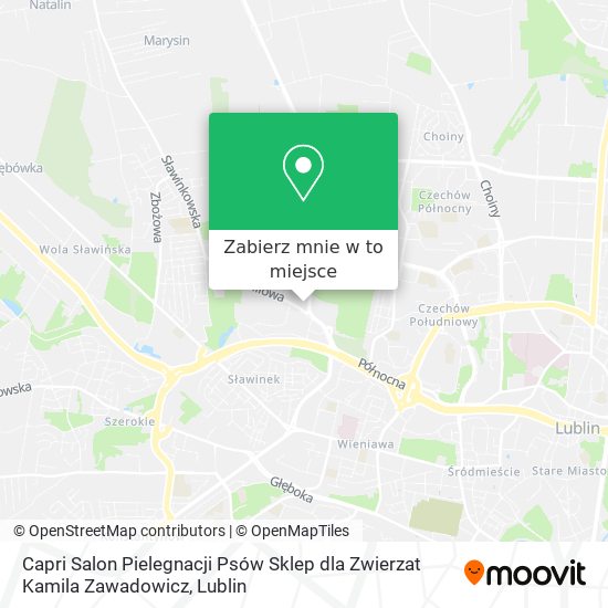 Mapa Capri Salon Pielegnacji Psów Sklep dla Zwierzat Kamila Zawadowicz