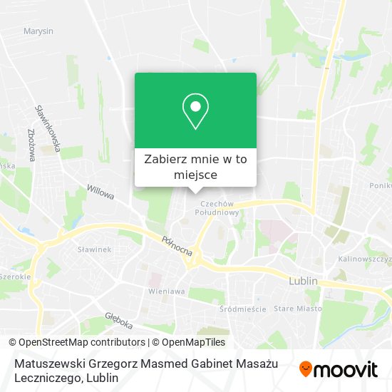 Mapa Matuszewski Grzegorz Masmed Gabinet Masażu Leczniczego