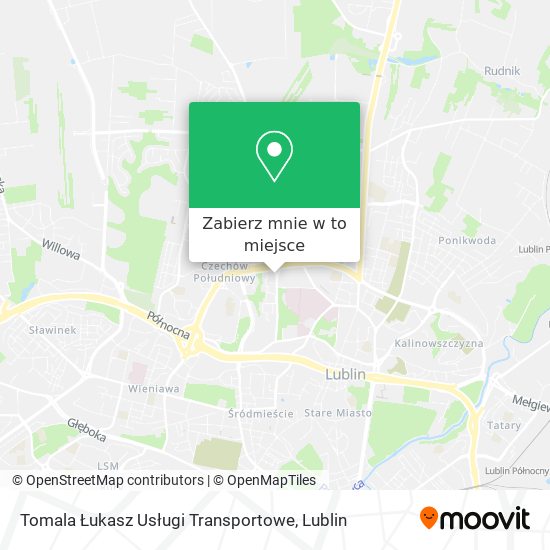 Mapa Tomala Łukasz Usługi Transportowe