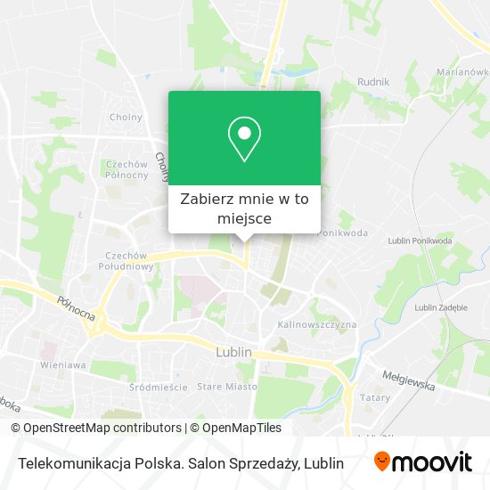 Mapa Telekomunikacja Polska. Salon Sprzedaży