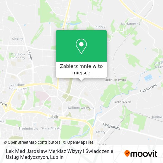Mapa Lek Med Jarosław Merkisz Wizyty i Świadczenie Usług Medycznych