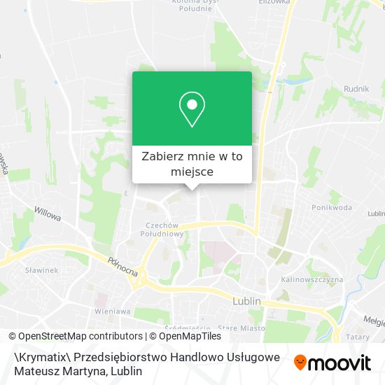 Mapa \Krymatix\ Przedsiębiorstwo Handlowo Usługowe Mateusz Martyna