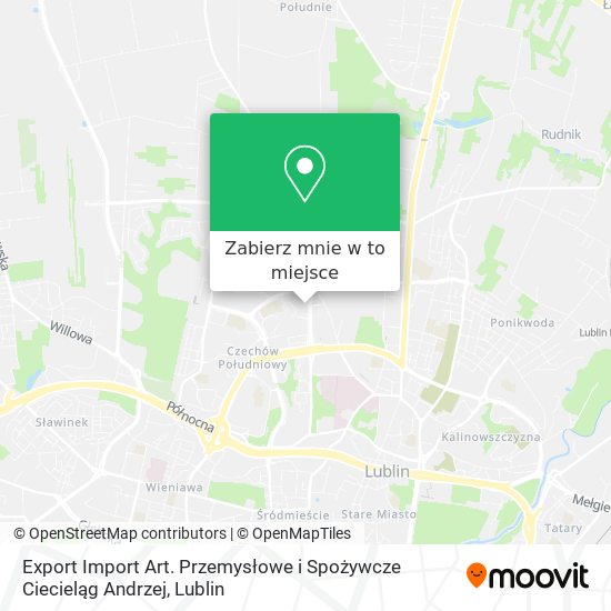 Mapa Export Import Art. Przemysłowe i Spożywcze Ciecieląg Andrzej