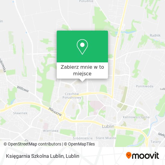 Mapa Księgarnia Szkolna Lublin