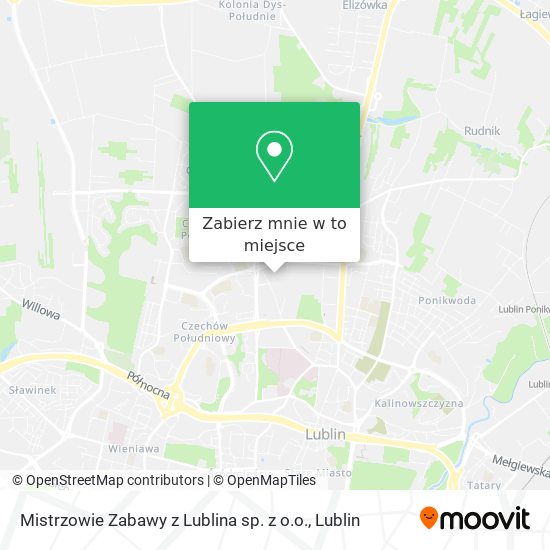 Mapa Mistrzowie Zabawy z Lublina sp. z o.o.
