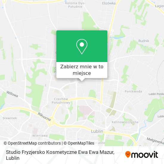 Mapa Studio Fryzjersko Kosmetyczne Ewa Ewa Mazur