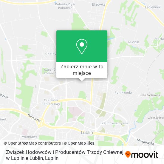 Mapa Związek Hodowców i Producentów Trzody Chlewnej w Lublinie Lublin