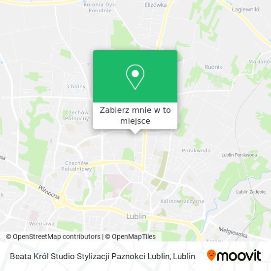 Mapa Beata Król Studio Stylizacji Paznokci Lublin