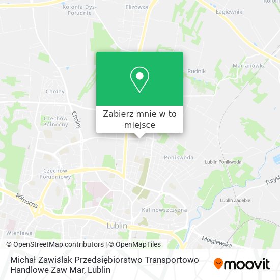 Mapa Michał Zawiślak Przedsiębiorstwo Transportowo Handlowe Zaw Mar