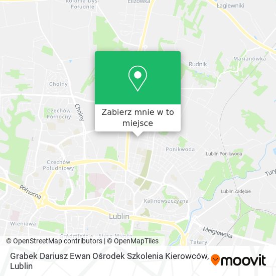 Mapa Grabek Dariusz Ewan Ośrodek Szkolenia Kierowców