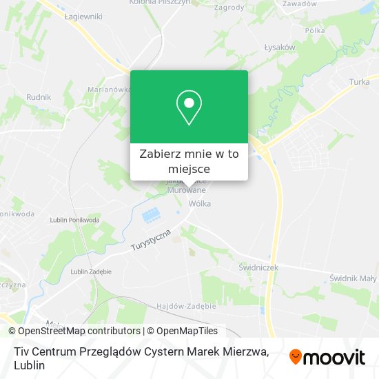 Mapa Tiv Centrum Przeglądów Cystern Marek Mierzwa