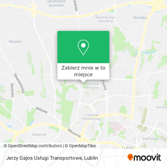 Mapa Jerzy Gajos Usługi Transportowe