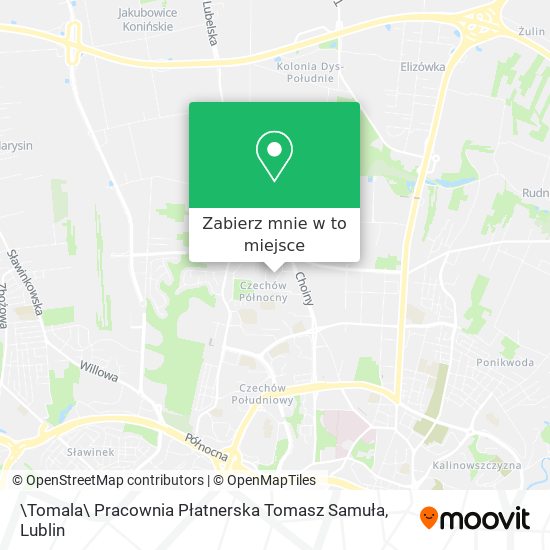 Mapa \Tomala\ Pracownia Płatnerska Tomasz Samuła