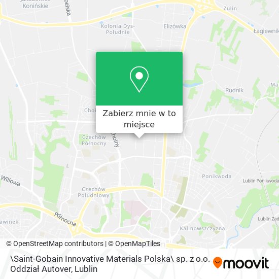 Mapa \Saint-Gobain Innovative Materials Polska\ sp. z o.o. Oddział Autover
