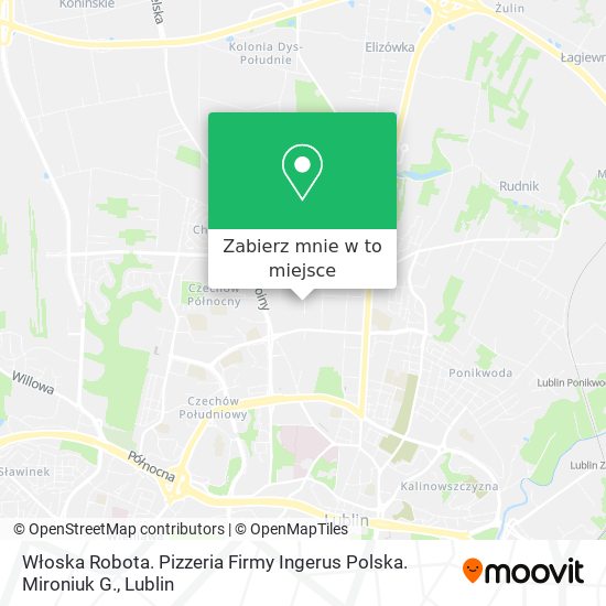 Mapa Włoska Robota. Pizzeria Firmy Ingerus Polska. Mironiuk G.