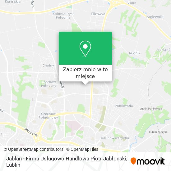 Mapa Jablan - Firma Usługowo Handlowa Piotr Jabłoński