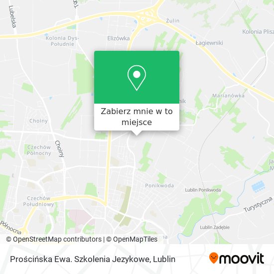 Mapa Prościńska Ewa. Szkolenia Jezykowe