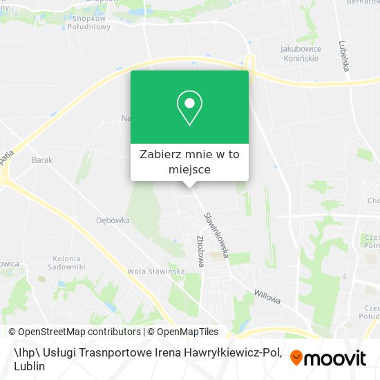 Mapa \Ihp\ Usługi Trasnportowe Irena Hawryłkiewicz-Pol