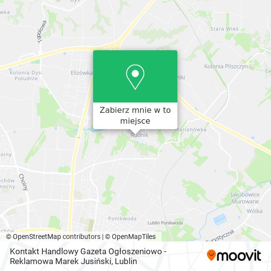 Mapa Kontakt Handlowy Gazeta Ogłoszeniowo - Reklamowa Marek Jusiński