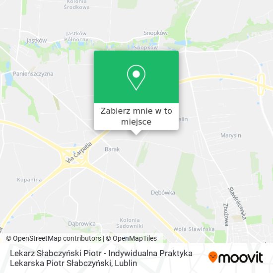 Mapa Lekarz Słabczyński Piotr - Indywidualna Praktyka Lekarska Piotr Słabczyński