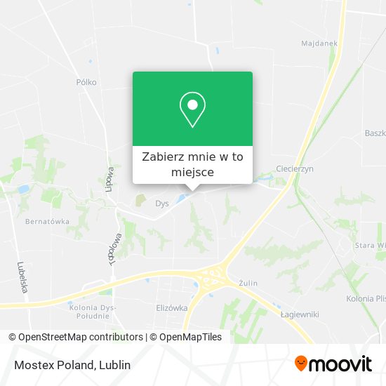 Mapa Mostex Poland
