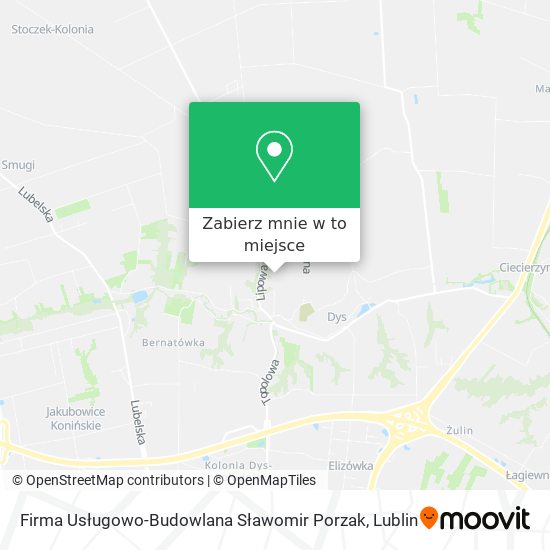 Mapa Firma Usługowo-Budowlana Sławomir Porzak