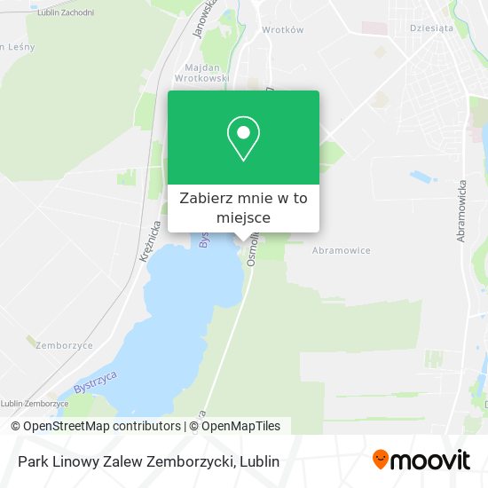 Mapa Park Linowy Zalew Zemborzycki