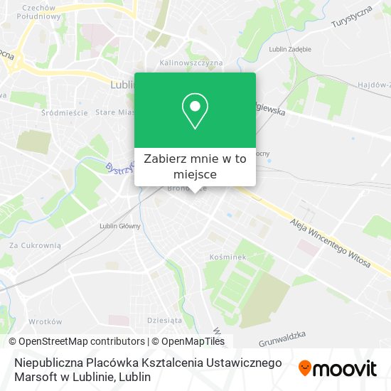 Mapa Niepubliczna Placówka Ksztalcenia Ustawicznego Marsoft w Lublinie