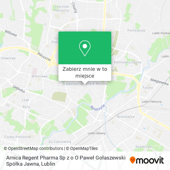 Mapa Arnica Regent Pharma Sp z o O Paweł Gołaszewski Spółka Jawna