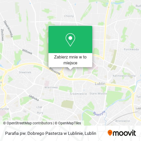 Mapa Parafia pw. Dobrego Pasterza w Lublinie