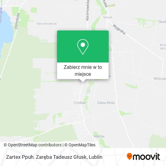 Mapa Zartex Ppuh. Zaręba Tadeusz Głusk