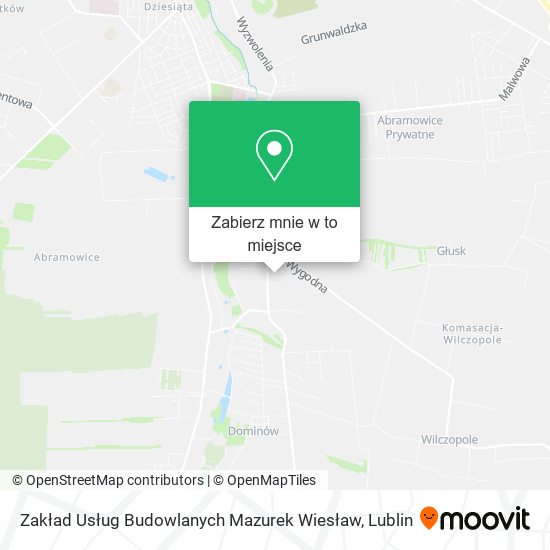 Mapa Zakład Usług Budowlanych Mazurek Wiesław